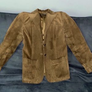 Brown leather jacket